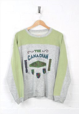 Retro Canadian Sweater Green Small CV2640