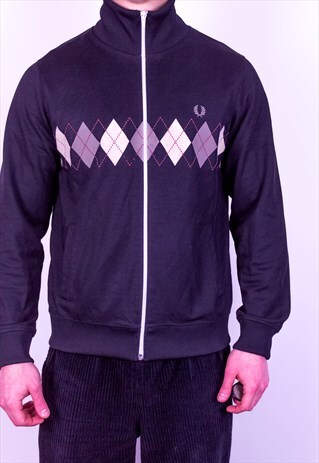 VINTAGE FRED PERRY JACKET IN BLACK MEDIUM