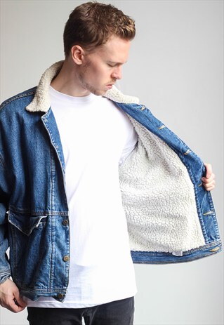 VINTAGE DENIM SHERPA JACKET