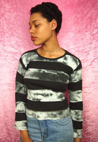 GREY BLACK DYED TOP