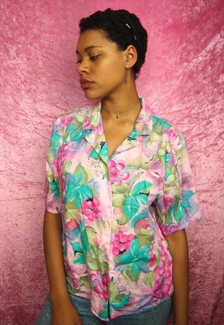 VINTAGE PINK PURPLE GRAPE SHIRT