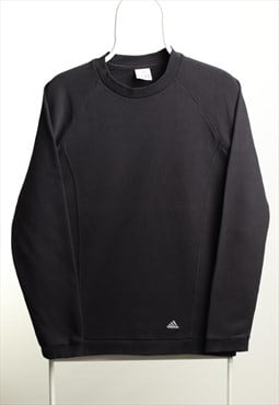 Vintage Adidas Sportswear Crewneck Logo Sweatshirt Black M