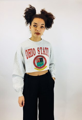VINTAGE USA OHIO STATE CROPPED SWEATSHIRT