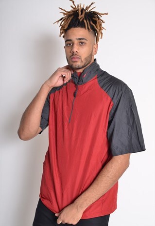 VINTAGE NIKE SLEEVELESS WINDBREAKER JACKET RED