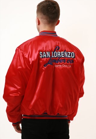 90S VINTAGE USA MADE SAN LORENZO RENNOC SHELL BOMBER 15875