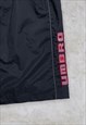 VINTAGE BLACK UMBRO SHORTS SPORTS SPELL OUT EMBROIDERED XXL
