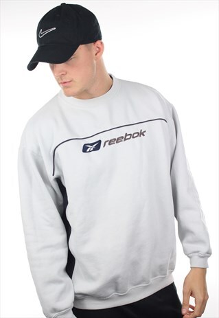 VINTAGE 90S REEBOK SPELL OUT SWEATSHIRT JUMPER