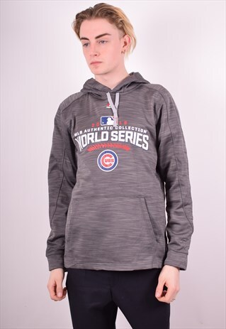 MAJESTIC MENS VINTAGE HOODIE JUMPER SMALL GREY