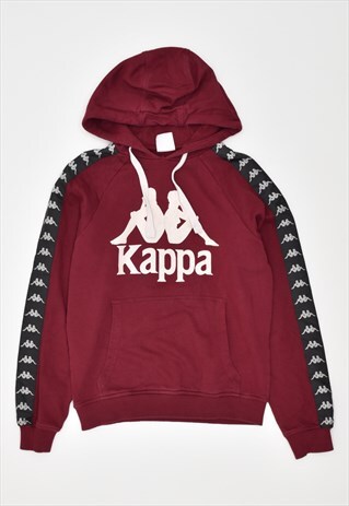 VINTAGE 00'S Y2K KAPPA HOODIE JUMPER MAROON