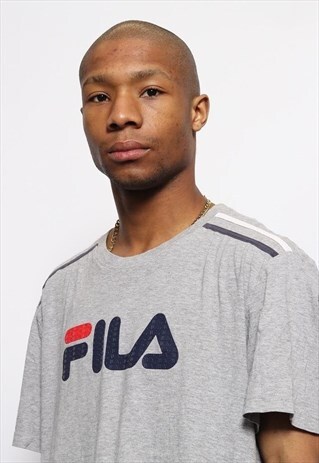 VINTAGE FILA LOGO T-SHIRT GREY