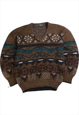 Vintage 90's Behdad Jumper / Sweater Coogi Style Pattern