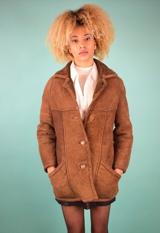 VINTAGE 90'S SHEARLING COAT
