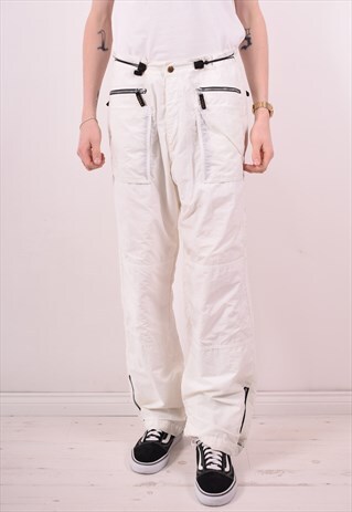 CAMEL MENS VINTAGE TROUSERS W34 L31 WHITE 90S