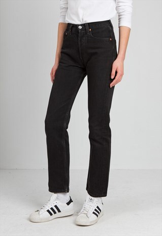 VINTAGE BLACK LEVI'S 501 FIT DENIM JEANS