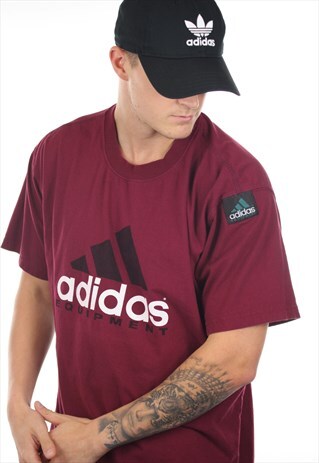 VINTAGE 90S ADIDAS EQUIPMENT GRAPHIC T SHIRT TEE