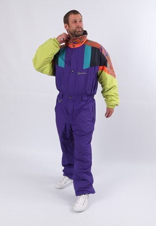 VINTAGE SERGIO TACCHINI FULL SKI SUIT XXL 46" 48" TALL (5AP)