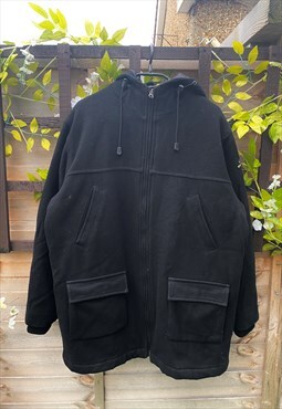 Vintage O Neill Y2K black duffle coat large 