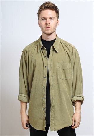 VINTAGE CORDUROY SHIRT GREEN