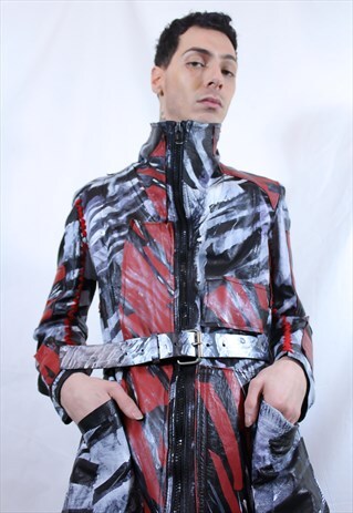 'RAPTURE WARRIOR' LEATHER TRENCH COAT
