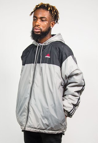 ADIDAS 90'S REVERSIBLE HOODED JACKET