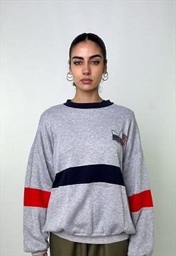 Grey 80s Adidas Print Sweatshirt