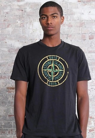 VINTAGE STONE ISLAND LOGO T-SHIRT BLACK