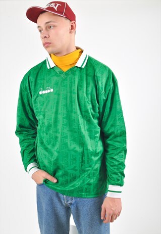 VINTAGE LONG SLEEVE JERSEY IN GREEN