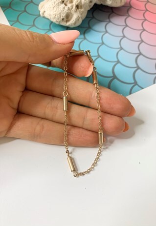1970'S GOLD SATELLITE CHAIN BRACELET