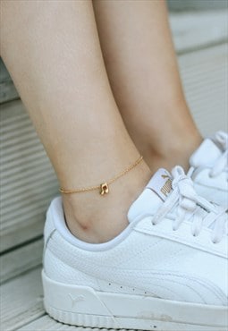Tiny gold music note bead anklet chain anklet bracelet