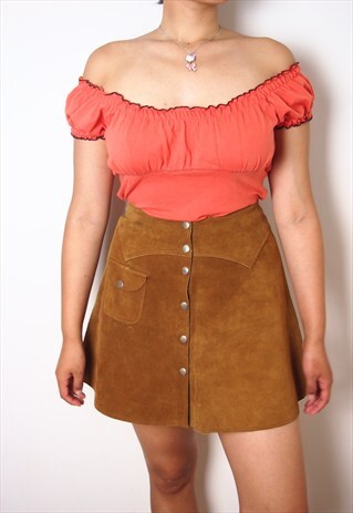 DKNY ORANGE OFF SHOULDER TOP