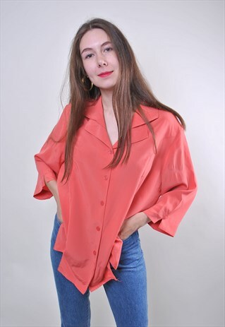 ORANGE WOMAN OVERSIZE MINIMALIST BLOUSE