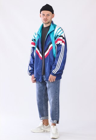 VINTAGE MENS ADIDAS ORIGINALS TRACK SUIT RAINCOAT JACKET