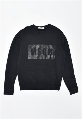 Vintage 90's MSGM Sweatshirt Jumper Black