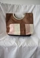 VINTAGE 80S BROWN HANDBAG RETRO 