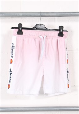 Vintage Kids Ellesse Shorts in Pink Summer Sportswear Age 12