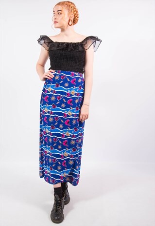 VINTAGE 90'S AQUATIC THEMED WRAP SKIRT