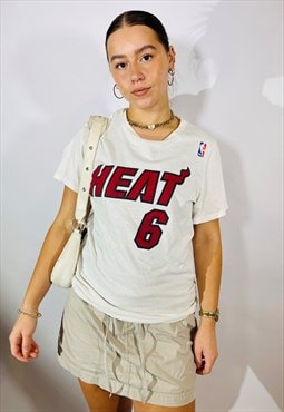 Vintage Size S NBA Miami Heat T-Shirt in White