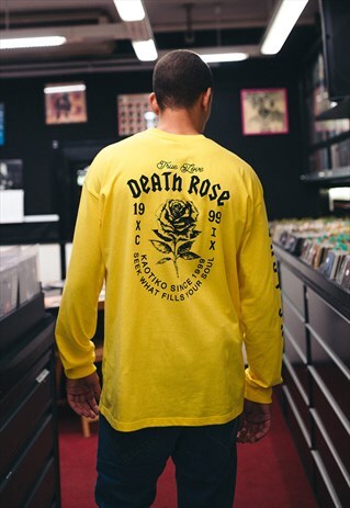 DEATH ROSE YELLOW LONG SLEEVE T-SHIRT