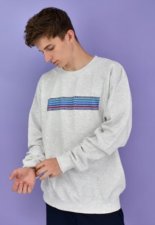 G&G UNISEX ASH/PURPLE CHUNKY RAINBOW SWEAT