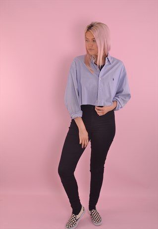 RALPH LAUREN STRIPED CROPPED SHIRT GRL1678