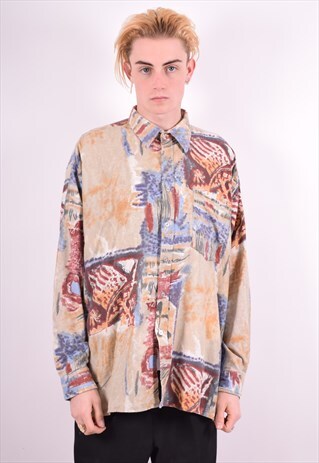 MENS VINTAGE FLANNEL SHIRT XXL MULTI 90'S