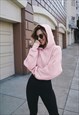 JUSTYOUROUTFIT Oversized Pullover Hoodie Baby Pink