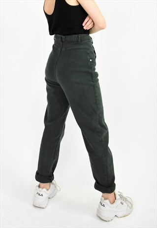 VINTAGE DEEP GREEN HIGH WAISTED MUM JEANS