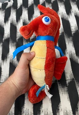 Sealife centre Orange seahorse cuddly plush toy