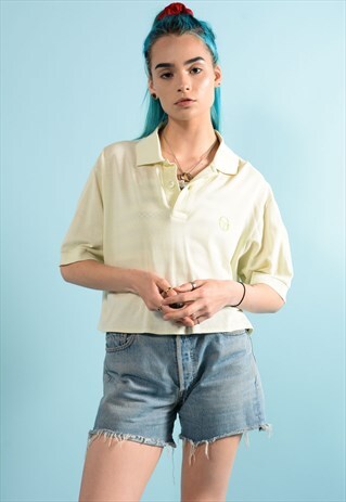 VINTAGE SERGIO TACCHINI CROPPED POLO SHIRT