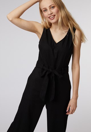 PRINCESS HIGHWAY BLACK TIE JUMPSUIT