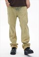  KHAKI WASHED DENIM JEANS PANTS TROUSERS