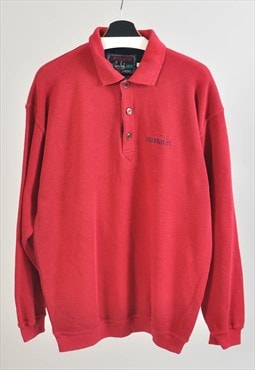 Vintage 90s polo sweatshirt in red