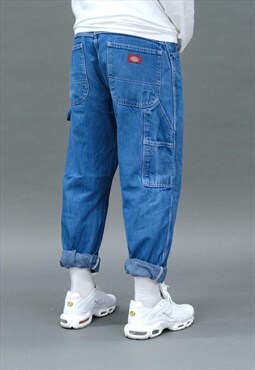 Dickies Carpenter Jeans in blue denim.