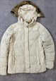 THE NORTH FACE PUFFER COAT FLUFFY HOOD AND EMBROIDERED LOGO